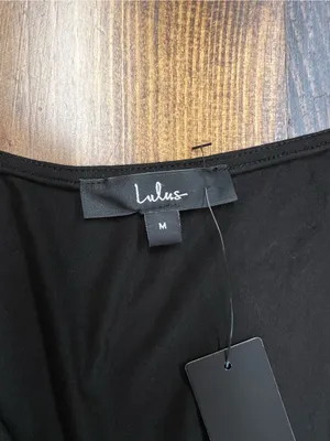 Lulus Glory of Love Black Shift Dress Size Medium NWT thumbnail 8