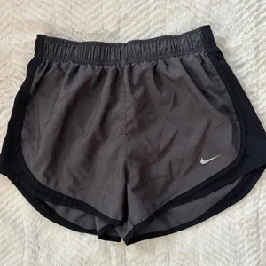 Nike Gray Dri-FIT Running Shorts with Black Trim thumbnail 1