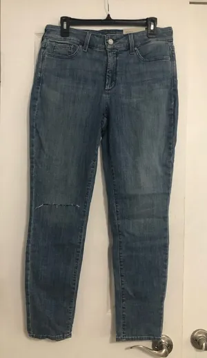 NYDJ‎ new Skinny Legging Women's Jeans ripped knee size 10 lift tuck technology thumbnail 1
