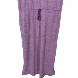 Talbots Soft Drape Jersey Maxi Dress‎ Heathered Lavender Lattice Back Size Large thumbnail 7