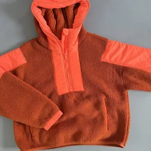 NWT‎ Free People Movement Lead The Pack Jacket Neon Coral Combo Pullover Fleece thumbnail 8