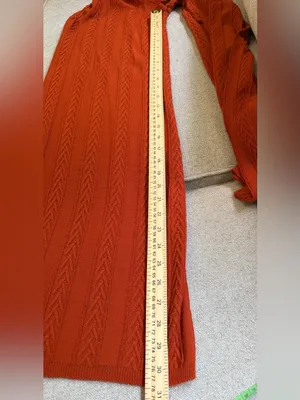 Anthropologie Rust Orange Cable Knit Wide Leg Pants Size Small thumbnail 8