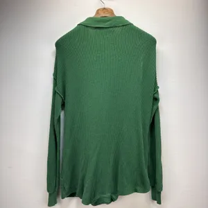 Free People Beach Picnic‎ Sweater Romper Size XS Green Cotton Linen Ribbed Knit thumbnail 6