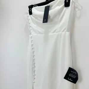 Lulus Loving the Feeling White Strapless Bodycon Midi Dress Cocktail XS NWT thumbnail 8