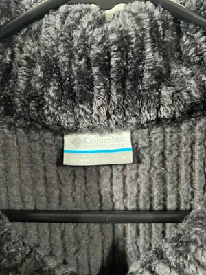 Fluffy Vest With Big Collar Size Medium Dark Gray thumbnail 4