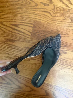 Reformation Kitten Heels Wilda Black Mesh  thumbnail 3