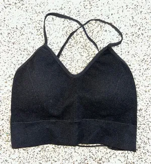 Backless workout top Black thumbnail 1
