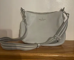 kate spade Light Gray Leather Crossbody Bag thumbnail 1