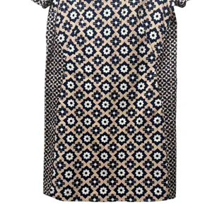 Boden Women's Dress Geometric Floral Print Short Sleeve Lt Pink‎ Navy Size 6 thumbnail 3