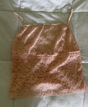 Pink heart lace cami Size M thumbnail 1