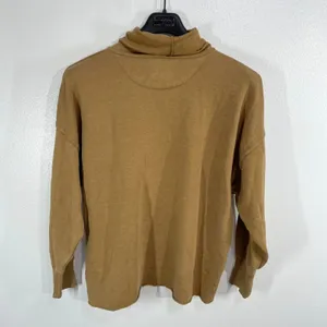 Aerie Good Vibes Turtleneck‎ Sweatshirt Tan Camel Oversized Pullover Women's L thumbnail 4
