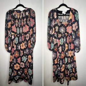 La Ligne Patchwork Quilt Maxi Dress Size XS Blue thumbnail 2