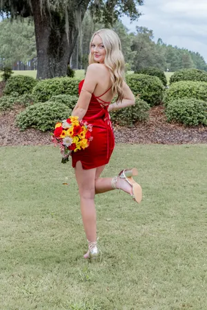Red Hoco Dress thumbnail 2