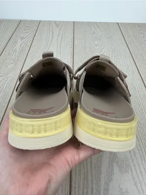 Sorel Women's Viibe Slip-On Strap Clog Flat 11M Omega Taupe Honey White $135 thumbnail 6
