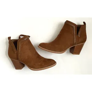 Dolce Vita Heeled Pointed Toe Suede Western Bootie Brown Tan Size 7 NEW thumbnail 5