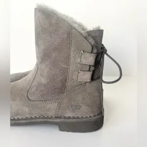 UGG Naiyah Suede fur lined Ankle Boots grey 9 thumbnail 7