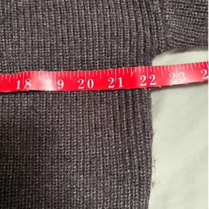 Commense Womens Cropped Cardigan Sweater Gray V-Neck Ribbed Knit‎ XS thumbnail 3