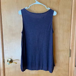 Eileen Fisher Tank Top Women Small Blue Hemp Organic Cotton High Low Hem S17HOC thumbnail 2