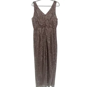 Alex & Eve Sequin Cocktail Dress Sz 12 Prom Old Hollywood Gala Champagne Rose thumbnail 7