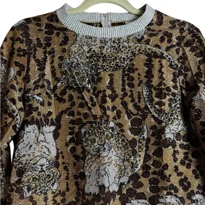 Vintage Lady Manhattan 70s Baby Leopard Novelty Top Boho Chic Animal Print thumbnail 3