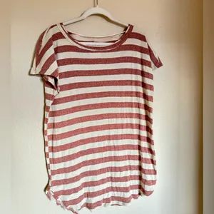 Free People Avery Tunic Top Stripe Slouchy Dolman Sleeve Red‎ Size XS NEW thumbnail 2