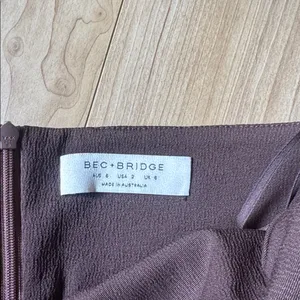 bec + bridge Chocolate Strapless Dress thumbnail 2