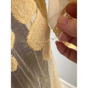 Rebellion Again Lace Duster Small Creamy Yellow Sheer Kimono Romantic Coquette * thumbnail 16