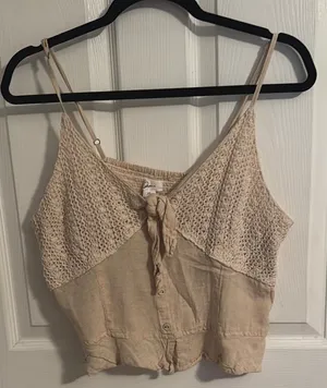 Women's Cream Lace Detail Top thumbnail 1