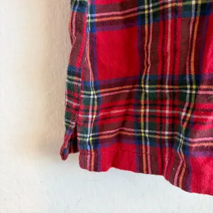 L.L. BEAN Vintage Red Plaid Flannel Cotton Pajama Long Sleeve Shirt Womens Small thumbnail 5