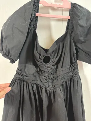Forever 21 Black Puff Sleeve Mini Sundress thumbnail 2