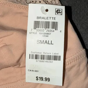 Jenni Intimates Womens Lace Trim Bralette Chai Peach Small 100120857 NWT thumbnail 6