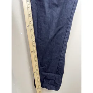 Zara Basic Black Denim Overalls Dungarees Women's Size L Slim Leg Faded Black thumbnail 10