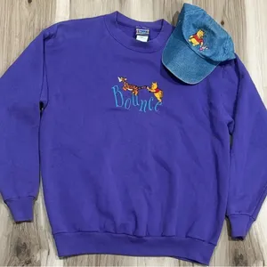 Disney Pooh Vintage 90’s Embroidered Denim Hat Pooh Piglet Adult One Size thumbnail 4