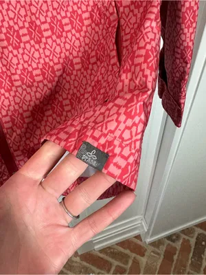 Prana Sunwashed Red Misty Geo Eliza Rain Jacket size medium‎ no belt Gorpcore thumbnail 2