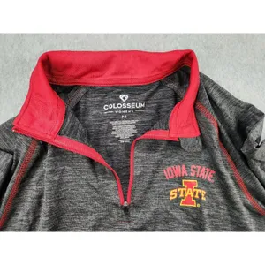 Iowa State Cyclones 1/4‎ Zip Pullover Women Size MEDIUM Colosseum Jacket Gray thumbnail 9