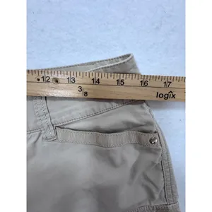 White House Black Market Tan Cargo Shorts Womens 8 Khaki Utility Stretch Cotton thumbnail 5