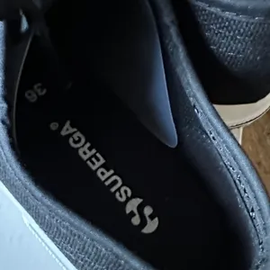 NIB Superga Black Cotu Classic Sneakers with White Accents thumbnail 2