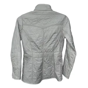 Barbour Cavalry Polarquilt Jacket Womens 6 Beige Quilted Full Zip Riding Coat‎ thumbnail 5
