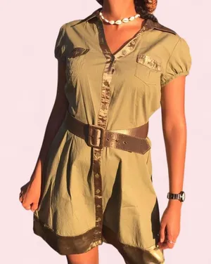 Nordstrom Green Shirt Dress thumbnail 1