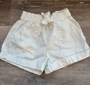 Aerie White Paperbag Tie-Waist Shorts thumbnail 1