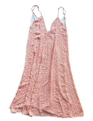 Revolve RESA Hannah Slip Dress Womens Medium Orange Floral Midi NWT Missing Sash thumbnail 1