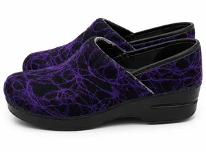 Dansko Professional Wool Clogs 37 Purple Black Nursing Medical Shoes Halloween thumbnail 1