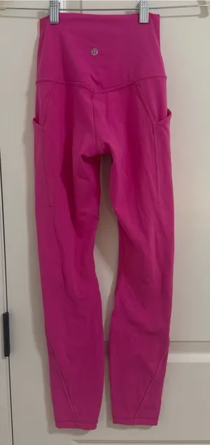 lululemon athletica Hot Pink High-Rise Leggings with Side Pockets thumbnail 1