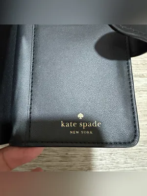 Kate Spade Black Quilted Medium Bifold Wallet thumbnail 7