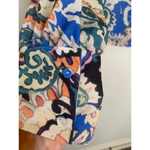 SundayUp Paisley Blouse Sz Large Blue Pink Boho Preppy thumbnail 10