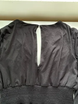Hutch Black V-Neck Smocked-Waist Wide-Leg Jumpsuit thumbnail 4