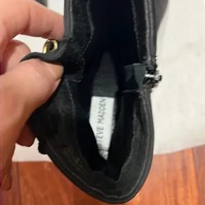 Steve Madden Graaber black heeled leather booties thumbnail 5