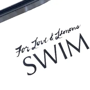 new For Love + Lemons Swim ❤︎ Logo Airline Travel Bikini Cosmetics Bag ❤︎ Clear thumbnail 3