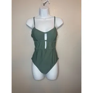 Cupshe Sage Green‎ Cutout One Piece Swimsuit DAA12E4E025PP NWT Small thumbnail 3