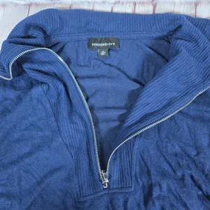 Fortune + Ivy Womens Navy Blue Quarter Zip Pullover Sweater‎ XL 1725T57 thumbnail 4